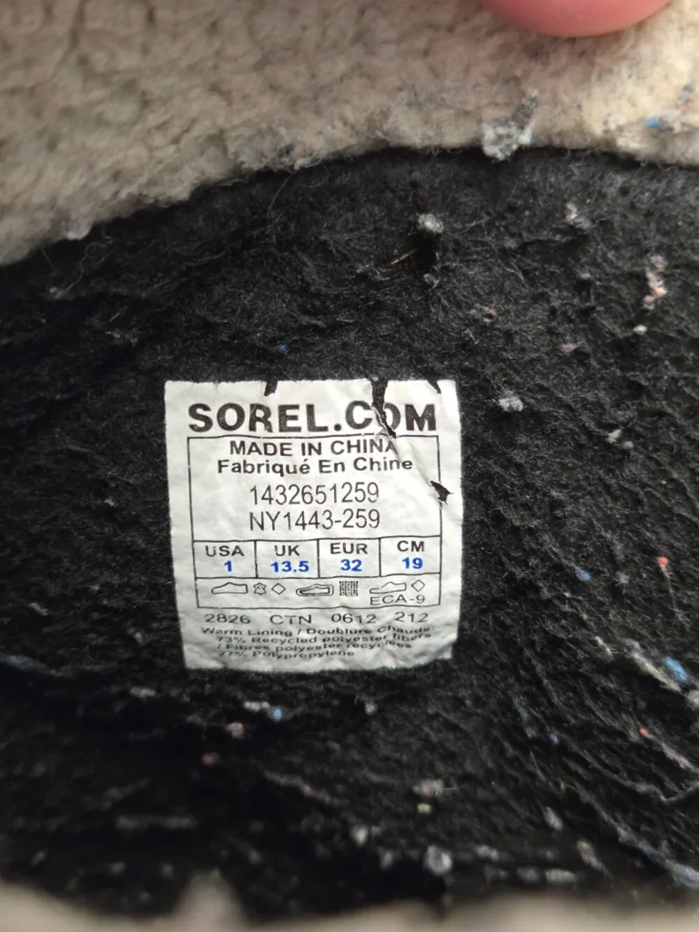 Sorel brand size